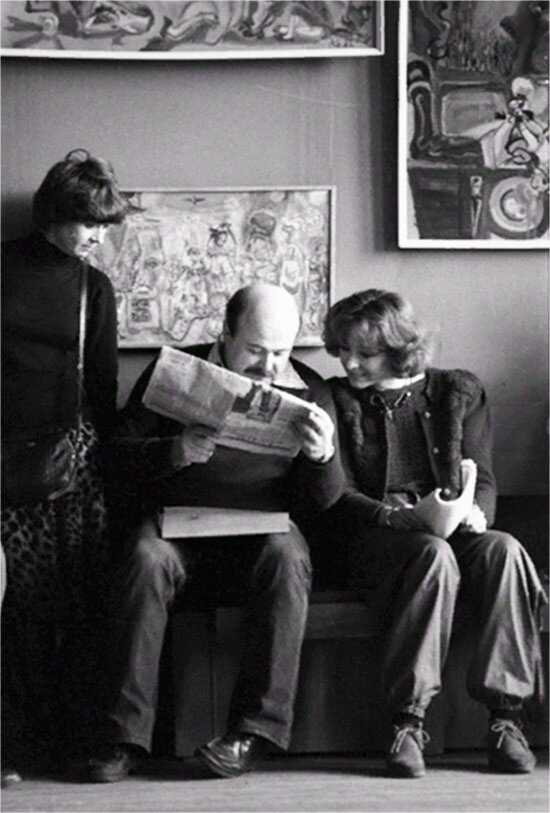  Актёр Александр Калягин с коллегами в перерыве между репетициями. Московский художественный академический театр имени А.П. Чехова. 1982 год, Фото Александра Макарова /РИА Новости. 