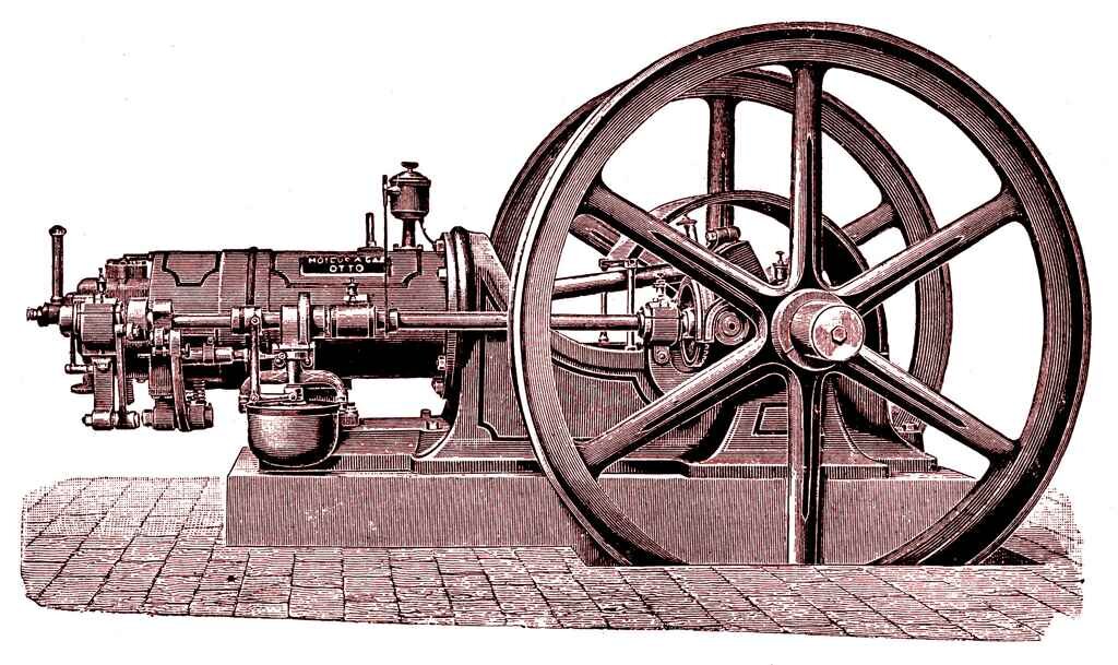 Стационарный одноцилиндровый двигатель Отто