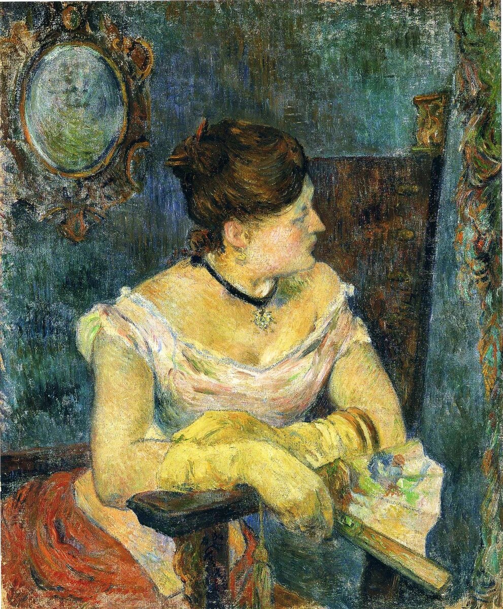 «Метте Гоген в вечернем платье», 1884г. Супруга Гогена.