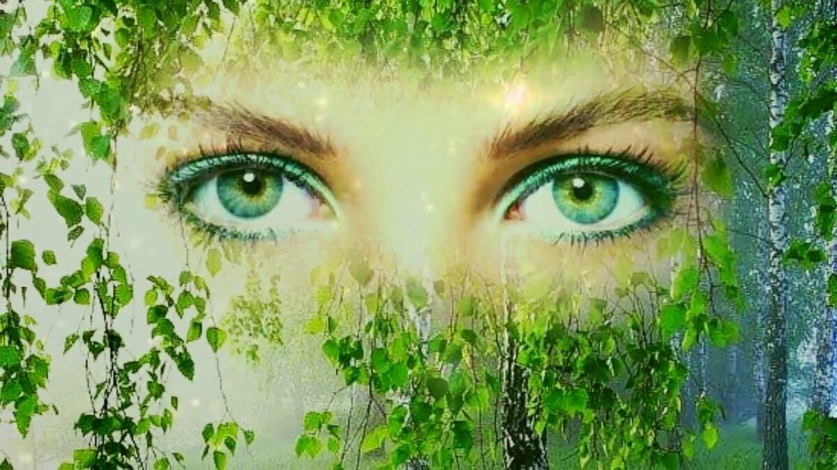 Зеленые глаза от природы