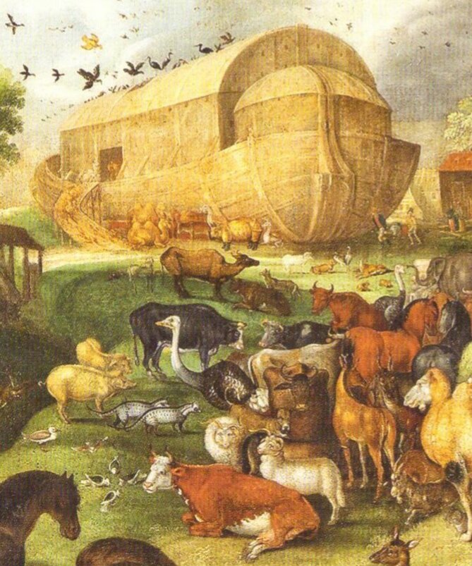 «Ноев ковчег». Мастерская Я. Саверея. Амстердам, XVI в. Холст, масло. Фрагмент