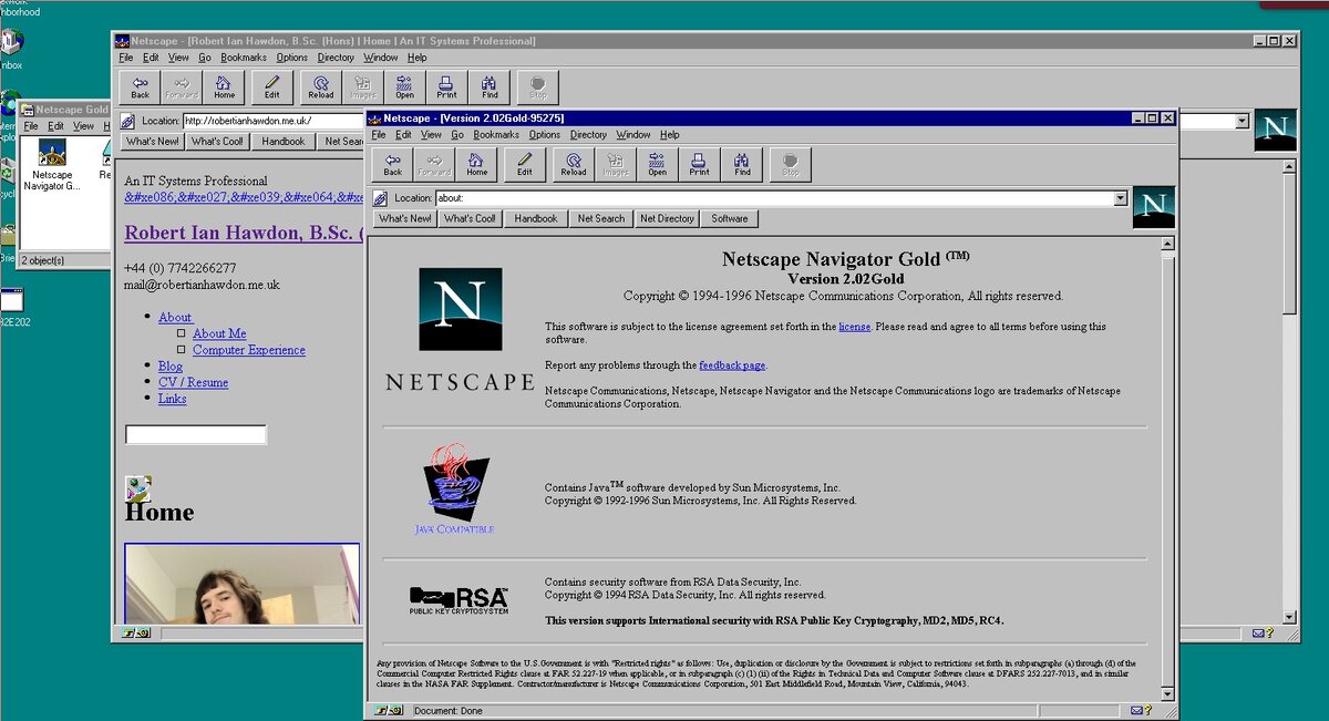 Netscape Navigator выглядел так.