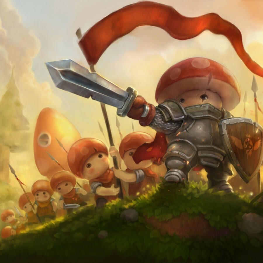 Mushroom wars 2. Мушрум ВАРС 2 арт. Mushroom Wars игра. Mushroom Wars 2 арт. Человечки из игры Mushroom Wars.