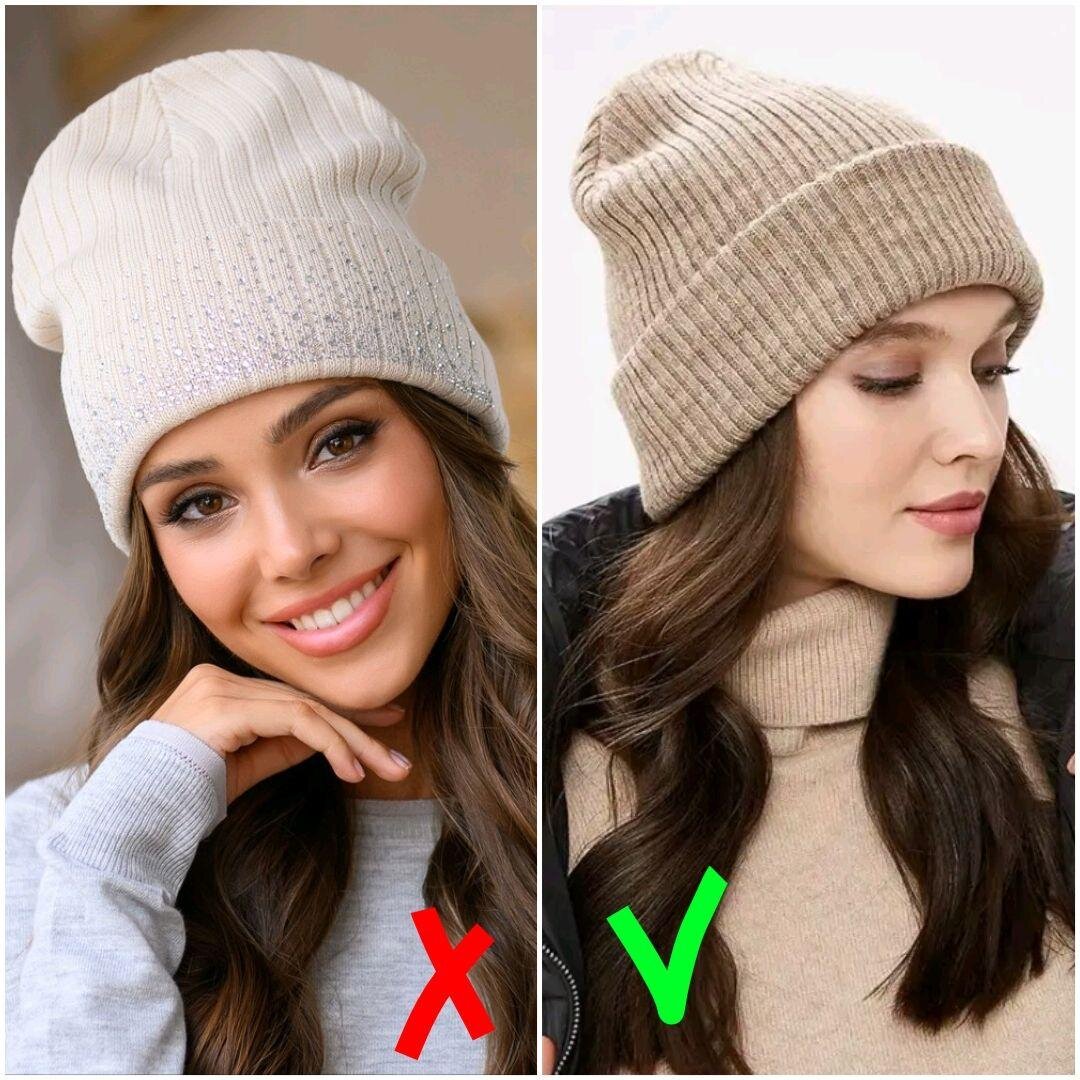 Зимние женские шапки по форме