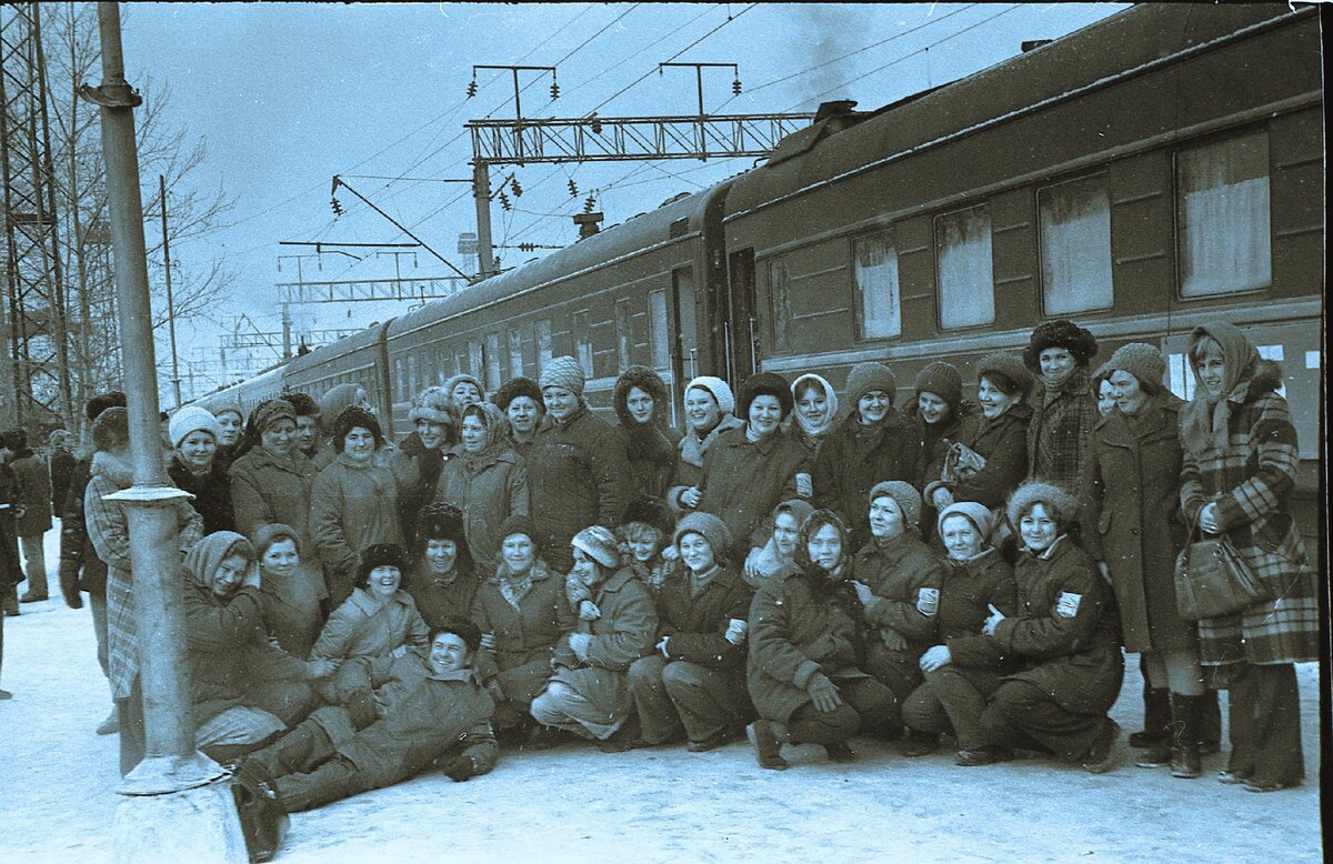 Почетные пассажиры поезда "Лена-Кунерма"