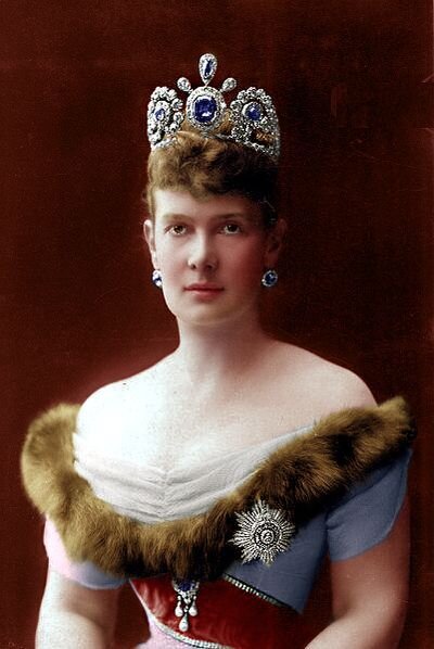 Великая княгиня Мария Павловна (1854 - 1920), раскрашенный снимок 1880 года