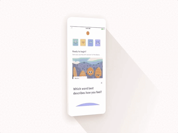 Регистрация в приложении Headspace от Vicki Tan