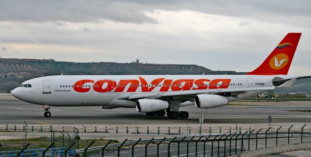 Airbus A340 авиакомпании Conviasa, сайт flugrevue.de 
