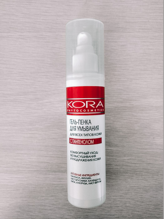 KORA Очищающий гель с пантенолом