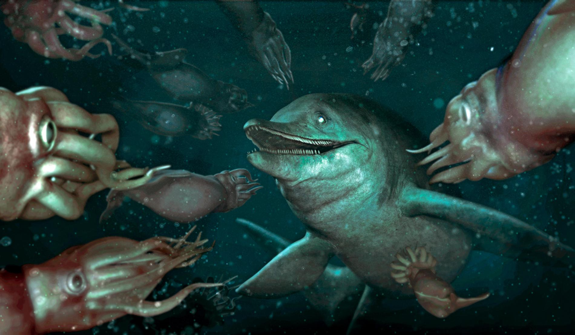 Марианская впадина обитатели чудовища МЕГАЛОДОН. Триасовый Кракен. Реальные подводные чудовища. Водные динозавры.
