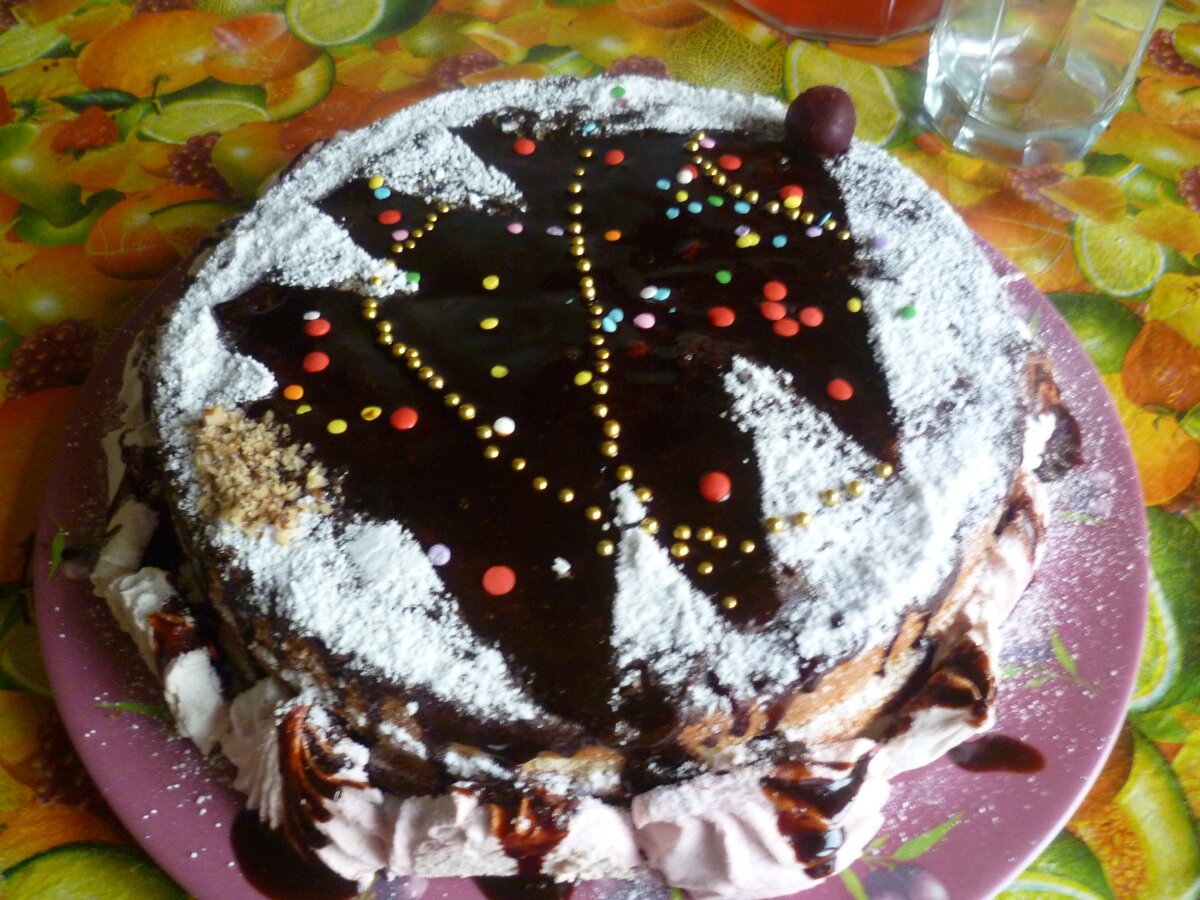 Новогодний зефирный торт