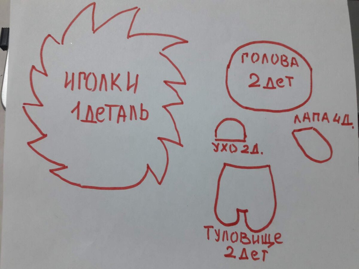 Как сшить ежика