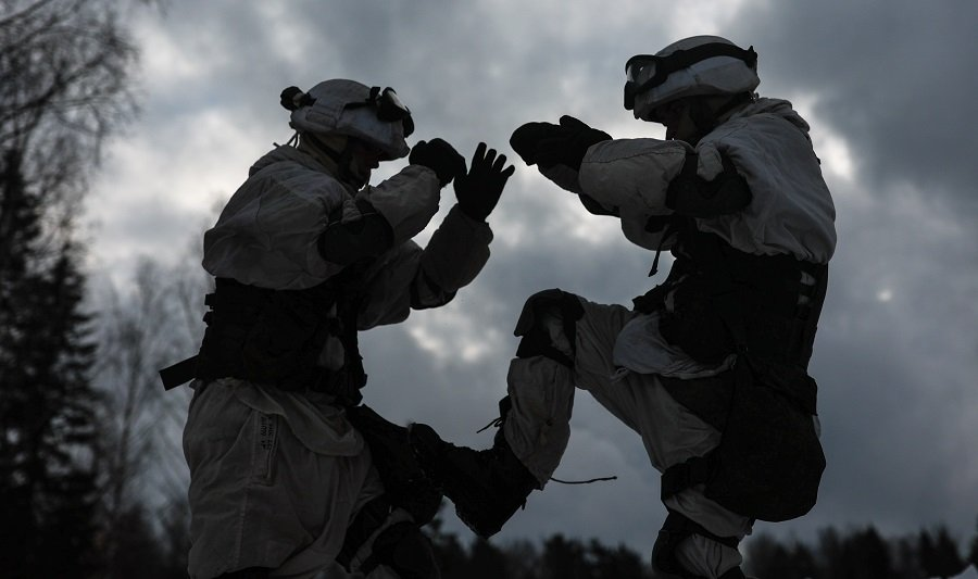 Военнослужащие РФ во время занятий по рукопашному бою - Фото: СЕРГЕЙ БОБЫЛЕВ/ТАСС