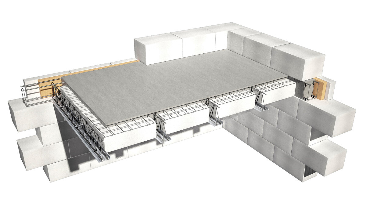 Межэтажное перекрытие в доме из газобетона. Кейль Строй. | Владимир Кейль –  Строительство каркасных домов и домов из газобетона • Кейль Строй | Дзен