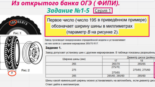 Шины ОГЭ 2024. ФИПИ шины. Задание с шинами ОГЭ. Шины ОГЭ ФИПИ.