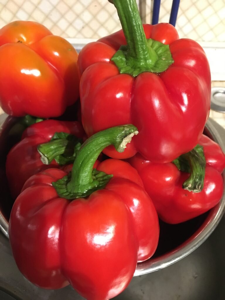 Перцы моем и протираем насухо