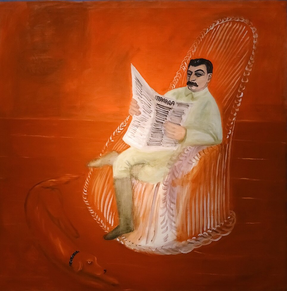 Г. Рублёв. Портрет Сталина в кресле. 1933.
