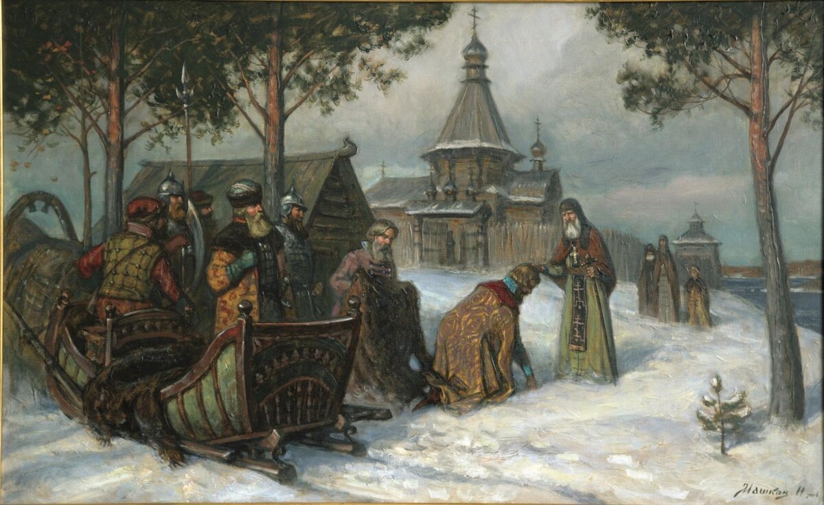 Игорь Машков «Паломничество великого князя Василия Темного в Ферапонтов монастырь»