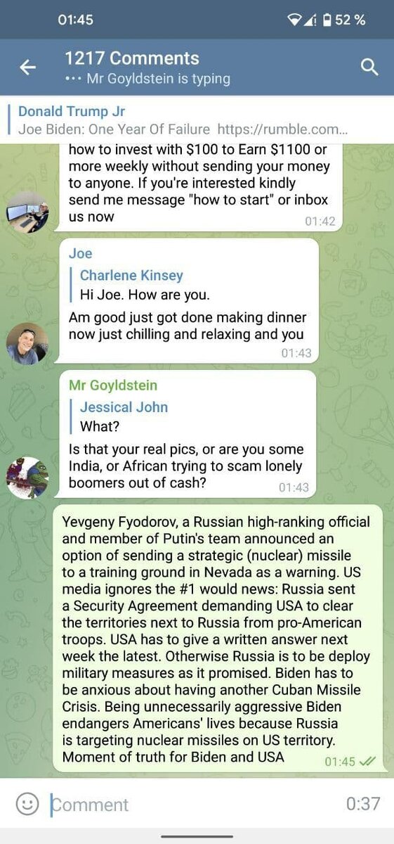 Скриншот / Telegram-канал "Наши люди"