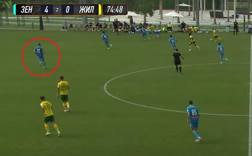 Выбор позиции Дзюбой