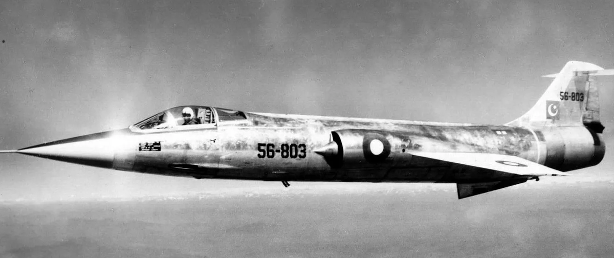 Lockheed F-104 Starfighter ВВС Пакистана. И на этой войне он подтвердил свою репутацию, как одного из провальных проектов фирмы Локхид. Фото Дефенс.ПК
