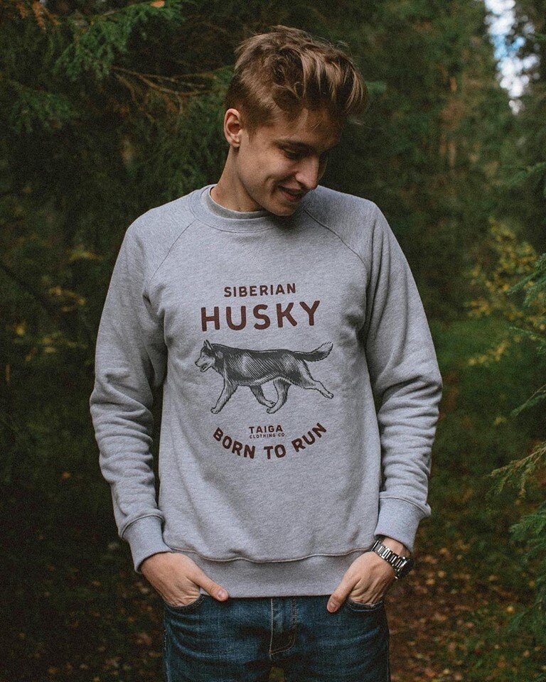 Мужская толстовка "Husky. Born to run"