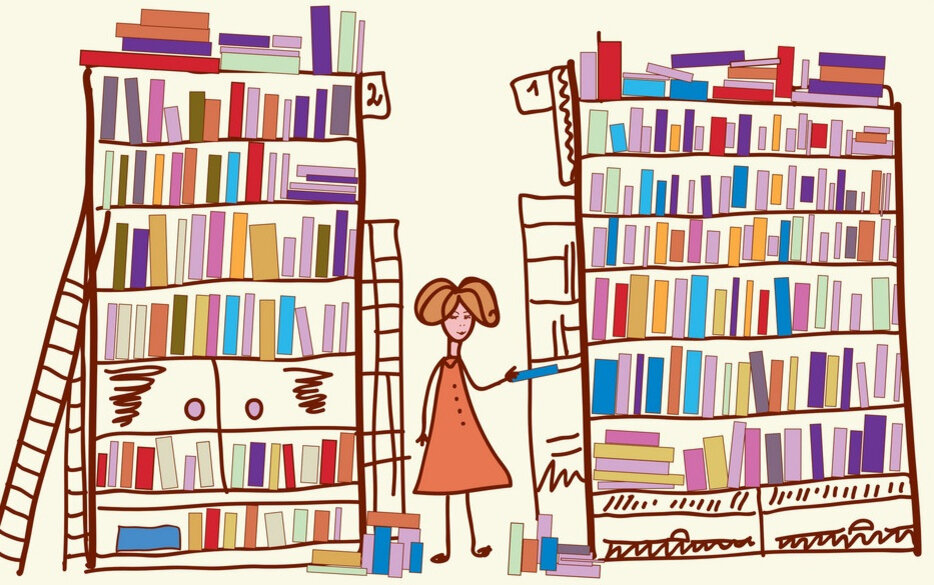 Картинки книги на полке для детей
