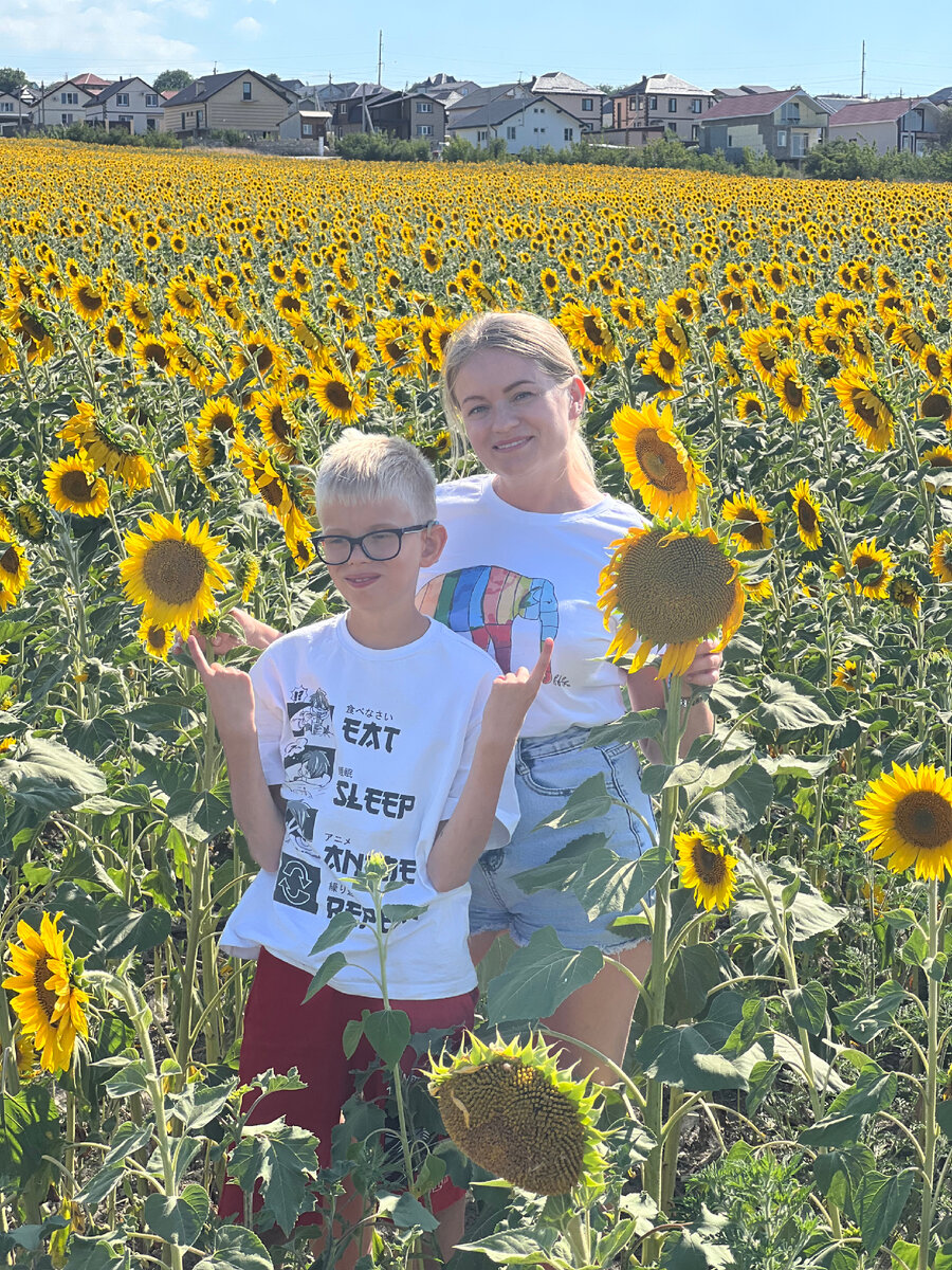 Фотография в Краснодарских подсолнухах