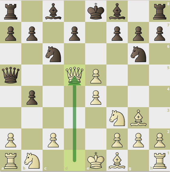 ходы хорошие были, Се2, например, но белые выбрали 8.Фd5? Что дальше?