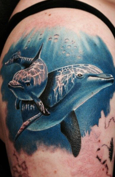 Дельфин: значение татуировки, фото, эскизы