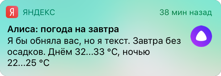 Алиса погоду пожалуйста