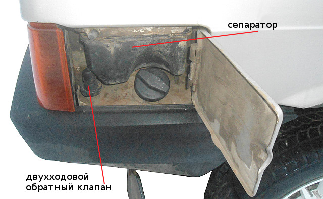 Подробная информация о системе вентиляции топливного бака автомобиля