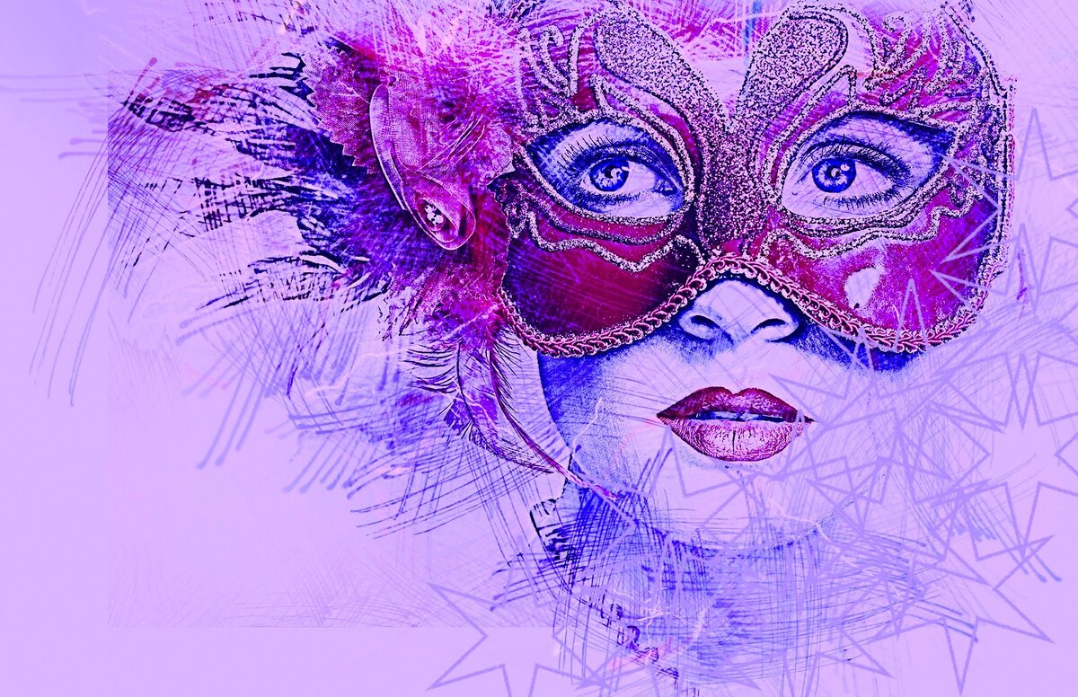 Женщина в маске.