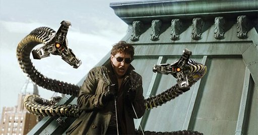 Отто Октавиус в исполнении Альфреда Молины в фильме «Человек-паук 2» (2004). Источник изображения: https://aminoapps.com/
