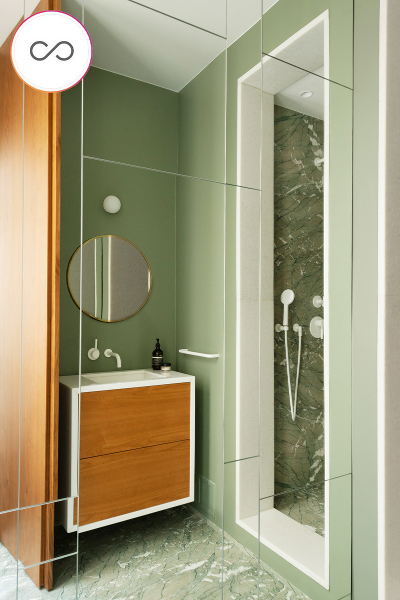 Современная деревянная ванная комната