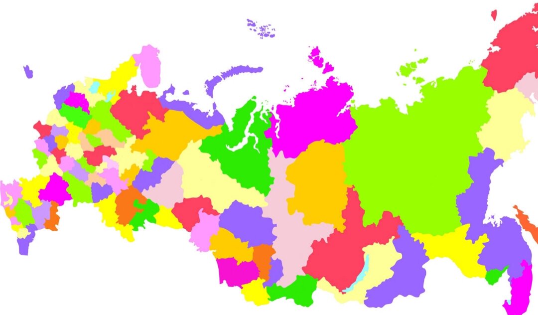 Карта росси с субъектами
