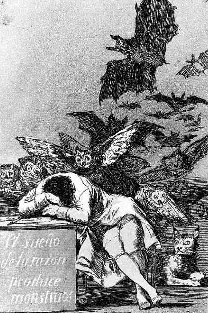 Сон разума рождает кошмары. Ф.Гойя