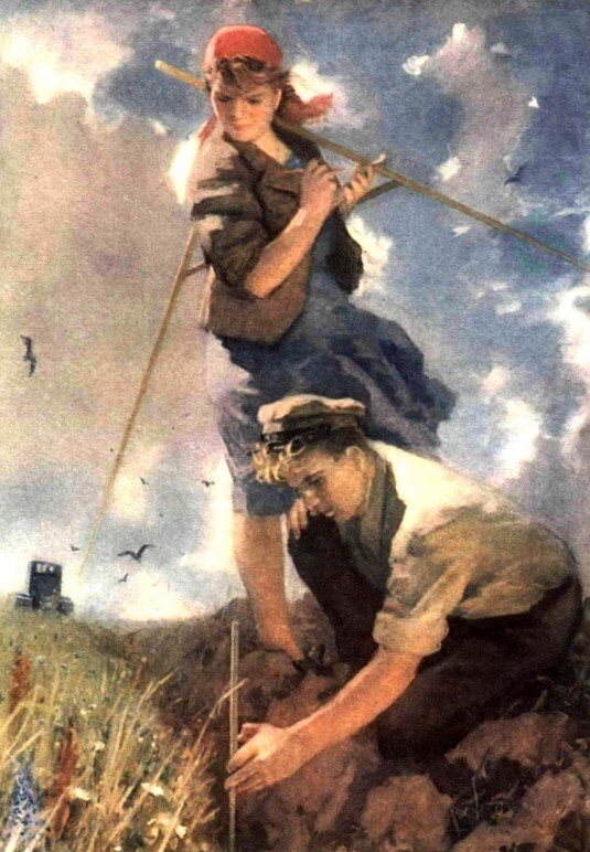 Ф. Малаев. Целинные земли. 1954 г.