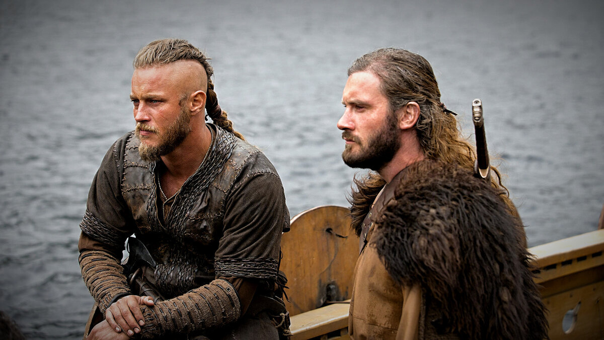 Рагнар и Ролло в сериале "Викинги"