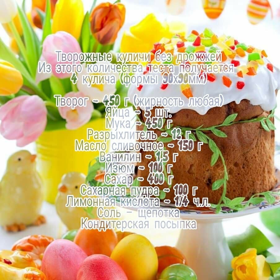 Рецепт кулича.