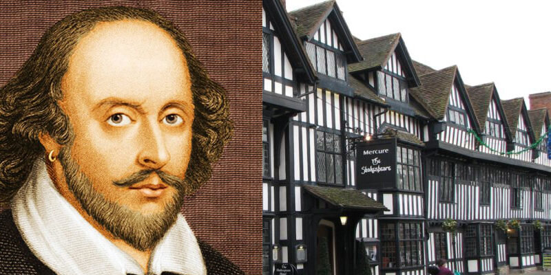 Уильям Шекспир, деталь картины маслом, приписываемой Джону Тейлору, c. 1610. Портрет называется “Чандос Шекспир”, потому что он когда-то принадлежал герцогу Чандосу.