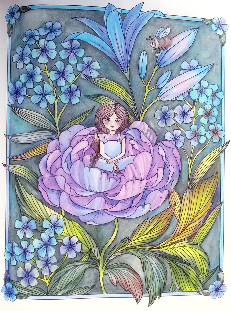 Эта и далее все картинки - раскрашенные мной иллюстрации из книги Марии Тролле "Цветочная магия".