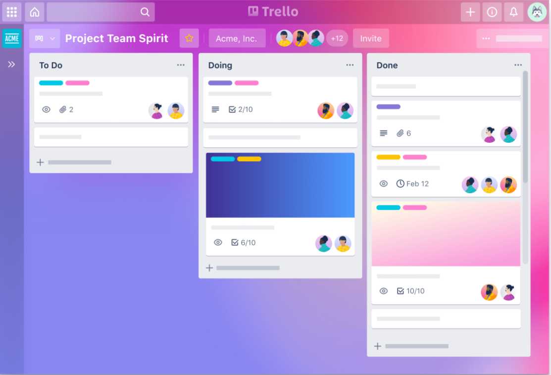 Открывает наш список клон Trello