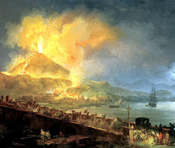 Иллюстрация: Пьер-Жак Волер, «Извержение Везувия», 1777 г.
