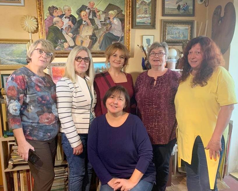 Участники встречи в мастерской