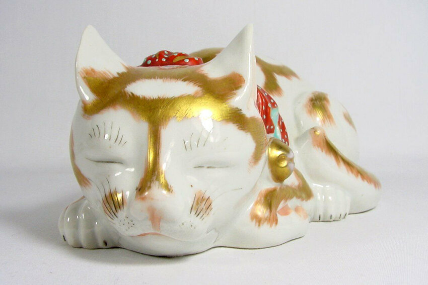 Свадебная скульптура кошки. 1900-1940 гг. Kutani, Япония