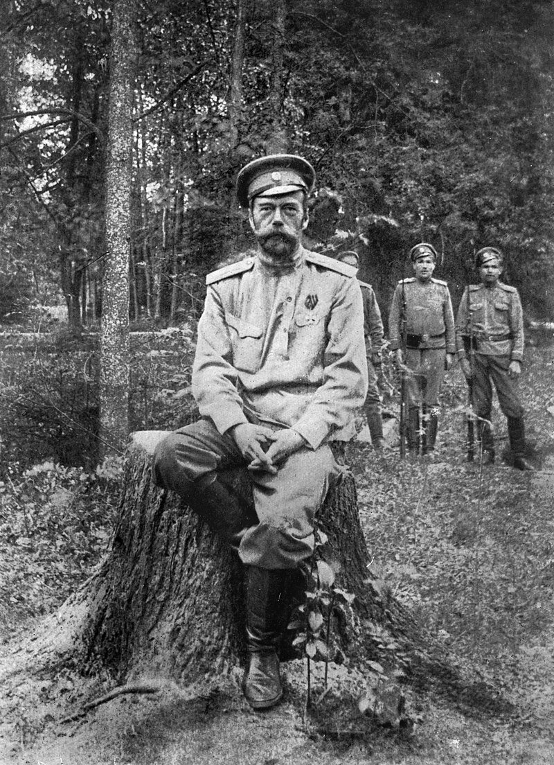 Николай II под арестов в 1917 г.