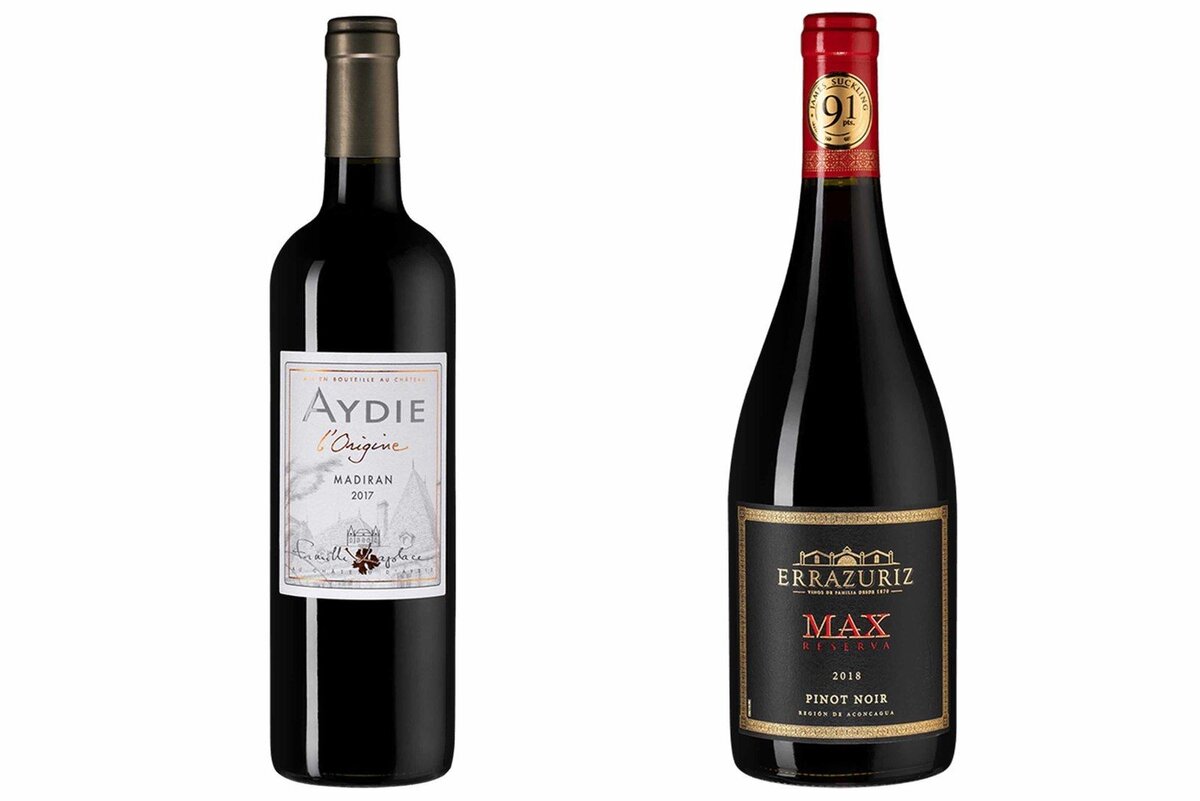 Chateau d'Aydie Aydie l'Origine 2017; Errazuriz Max Reserva Pinot Noir 2018