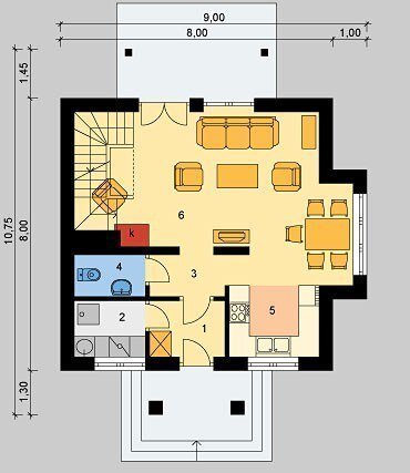 Симпатичный 3-х комнатный комфортный дом 8х9 м., с мансардой, общей площадью 96 м² ??