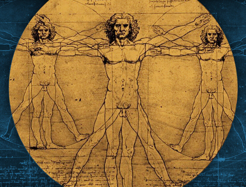 "Витрувианский человек" Леонардо да Винчи. Рис. ок.1490-1492гг.